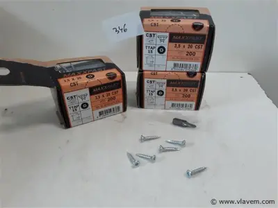 3 x Houtschroeven wit verzinkt 3,5x20mm 200 stuks – kavel bij Vlavem