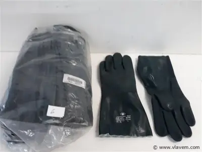12 x Handschoenen chemicalien maat 9 groen 33 cm – kavel bij Vlavem
