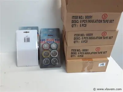 24 x Isolatie tape 6 stuks gekleurd – kavel bij Vlavem