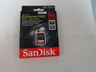 25 SanDisk Extreme PRO 64 GB, SDXC UHS-II Card – kavel bij Zoll-Auktion, Köln