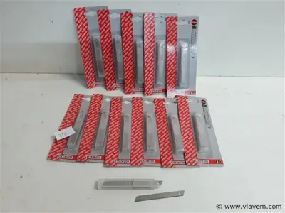 12 x Afbreek vervangmes 9 mm 10 stuks – kavel bij Vlavem