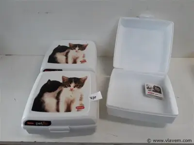 3 x Voorraaddoos Pet life 1 L – kavel bij Vlavem