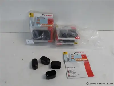 10 x Oversteekdop zwart 4 stuks 38x20 mm – kavel bij Vlavem