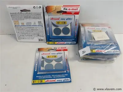 12 x Vloerbeschermer easy-glider 28mm 8 stuks – kavel bij Vlavem