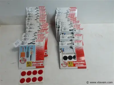 34 x Klithechting pads rond 20mm 8 sets – kavel bij Vlavem