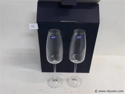 6 x Champagneglas – kavel bij Vlavem