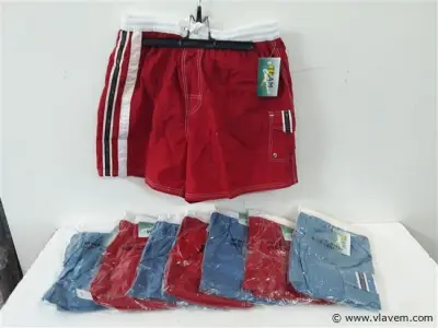 8 x Short mix maten rood-blauw – kavel bij Vlavem