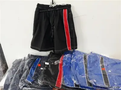 9 x Short mix maten zwart-L blauw-blauw – kavel bij Vlavem