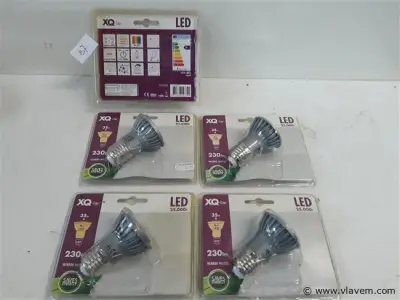 5 x Vervanglamp LED spot E27 4W – kavel bij Vlavem