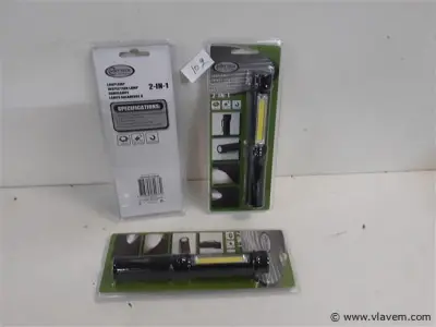 3 x Looplamp zaklamp 2 in 1 – kavel bij Vlavem