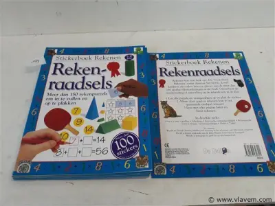 10 x Reken raadselboek met stickers – kavel bij Vlavem