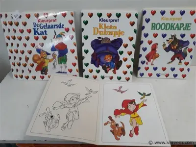 12 x Kleurboek sprookje 3 assorti – kavel bij Vlavem