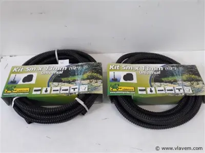 2 x Slang 13mm x 5M + toebehoren – kavel bij Vlavem