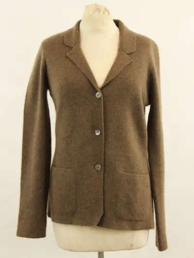PAUW Amsterdam - Exclusieve luxe vest van 100% yakwol - taupe/bruin – kavel bij De Kringwinkel, Antwerpen