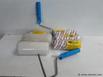 6 x Vervangrol voor muur en plafondverf 18 cm + 2 x beugel – kavel bij Vlavem