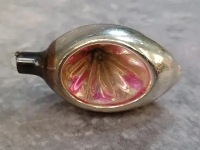 Vintage Ajeko glazen kerstbal met reflector - Belgisch ambacht – kavel bij De Kringwinkel, Gent