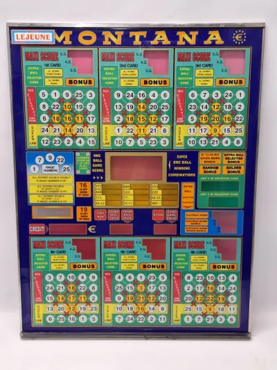 Montana “Maxi Score” - kleurrijke kopruit van een bingoautomaat – kavel bij De Kringwinkel, Gent