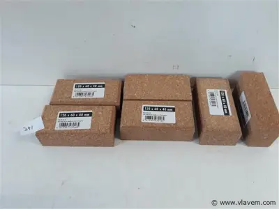 6 x Schuurblok kurk 120x60x40mm – kavel bij Vlavem