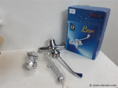 1 x Bad mengkraan chrome met lange beugel – kavel bij Vlavem