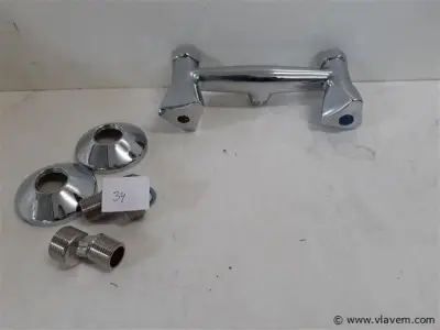 1 x Douche kraan chrome knoppen showmodel – kavel bij Vlavem