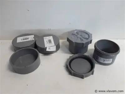 5 x Stop 80 mm pvc lijmverbinding – kavel bij Vlavem