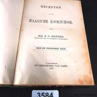 Haagsche kookschool (1907) – kavel bij ProVeiling