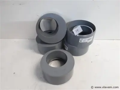 5 x Verloop 125-80 pvc lijmverbinding – kavel bij Vlavem