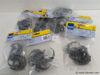 8 x Drukbeugel 50mm 6 stuks pvc grijs – kavel bij Vlavem