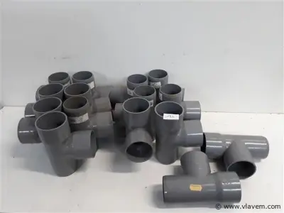 15 x T stuk 63mm pvc lijmverbinding – kavel bij Vlavem