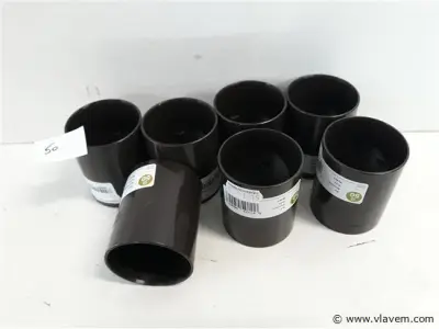 7 x Mof 50 mm bruin pvc regenafvoer – kavel bij Vlavem