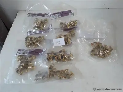 8 x Beugel messing 5 stuks voor buis 10mm – kavel bij Vlavem