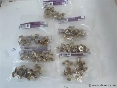7 x Beugel messing 5 stuks voor buis 12mm – kavel bij Vlavem