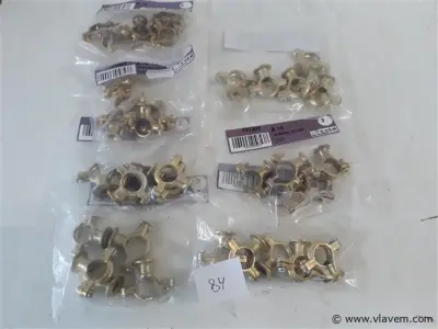 7 x Beugel messing 5 stuks voor buis 15mm – kavel bij Vlavem