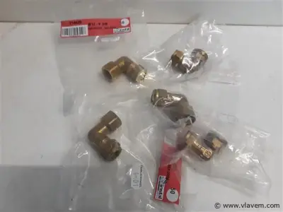 5 x Knelkoppeling bocht koper 12 mm 3/8 F – kavel bij Vlavem