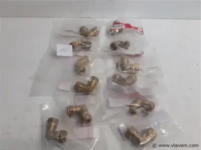 12 x Knelkoppeling bocht koper 2 x 12 mm – kavel bij Vlavem