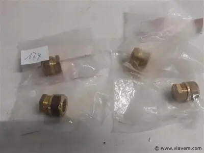 4 x Knelkoppeling eindstop koper 15 mm – kavel bij Vlavem