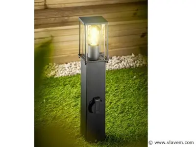 8 x Keni 50 buiten lamp Schuko zwart – kavel bij Vlavem