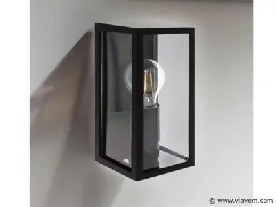 4 x Venezia buiten wandlamp zwart – kavel bij Vlavem