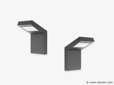 8 x GT 60 design wand lamp zwart – kavel bij Vlavem