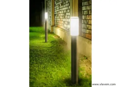 8 x Mila 100 RVS Opaal grond lamp – kavel bij Vlavem