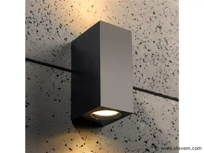 10 x Wallight ECO 2.0 buiten armatuur zwart – kavel bij Vlavem