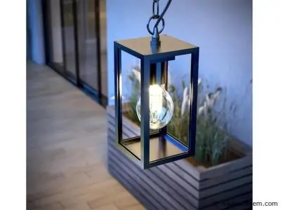 4 x Venezia buiten hanglamp zwart – kavel bij Vlavem