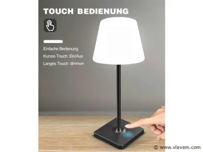 4 x Led Jammin Oplaadbare tafellampen zwart/wit – kavel bij Vlavem