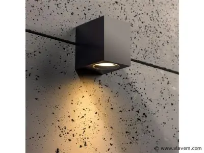 8 x Wallight ECO 1.0 buiten armatuur zwart – kavel bij Vlavem