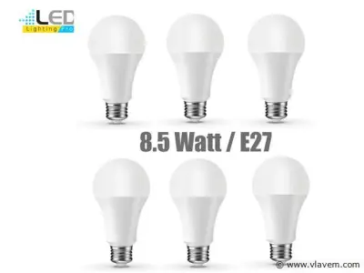 40 x Led E27 Lampjes, 8.5 Watt, Warm wit – kavel bij Vlavem