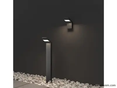 8 x GT 60 design buiten lamp zwart – kavel bij Vlavem