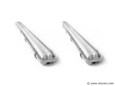 10 x Led TL armatuur 120 cm inclusief LED buizen – kavel bij Vlavem
