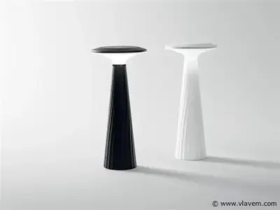 4 x Intec Brio oplaadbare design lampen zwart – kavel bij Vlavem