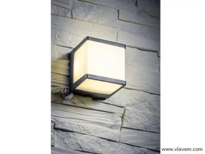 8 x Cube Opal Led wand armaturen – kavel bij Vlavem