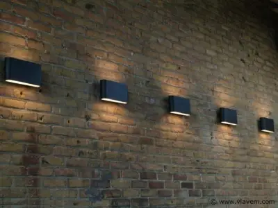 8 x Weldon Design wand armatuur zwart – kavel bij Vlavem